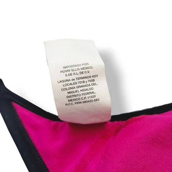 Nike Electrify Sport High-Neck Bikini Swim Top in Fuschia Stripe Size Small - Picture 10 of 12